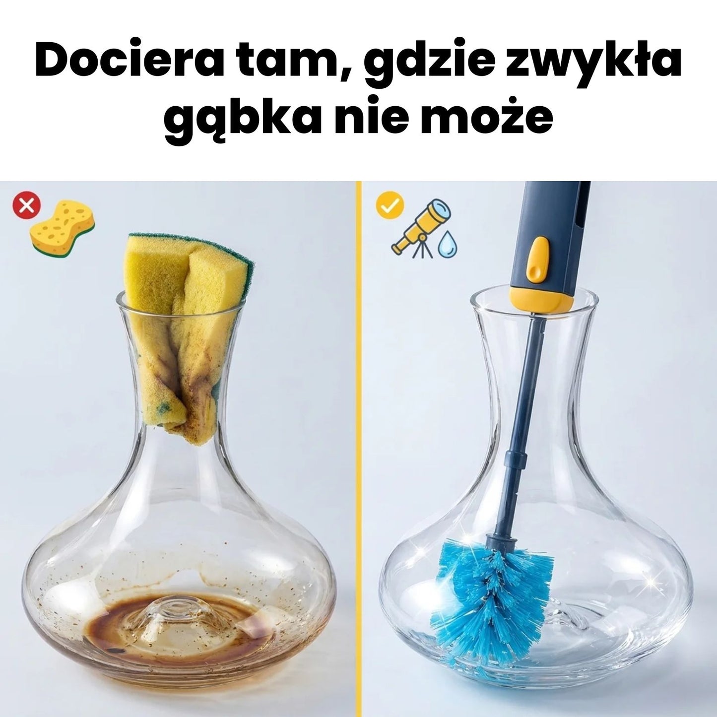 Szczotka do czyszczenia butelek 4w1