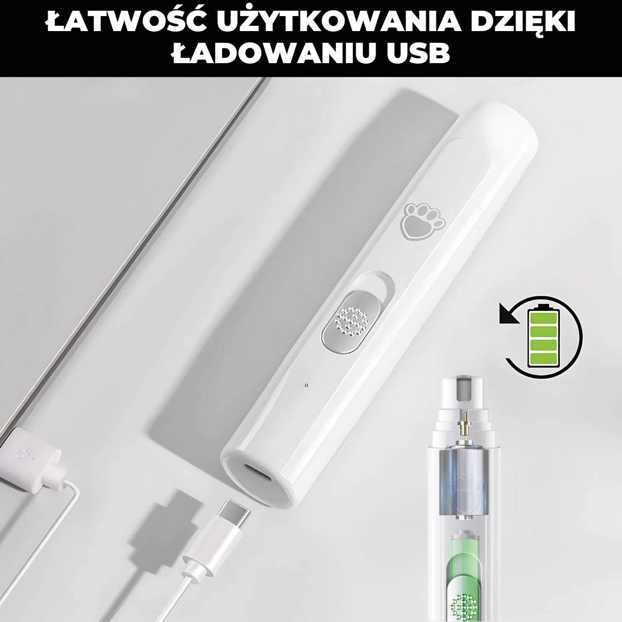 ZenGrind - Elektryczny Pilnik do Pazurków dla Psów i Kotów