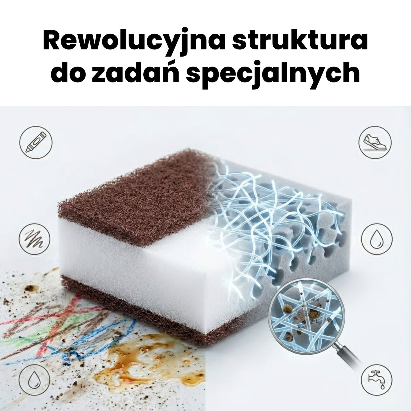 Gąbka do najtrudniejszych zabrudzeń 4szt
