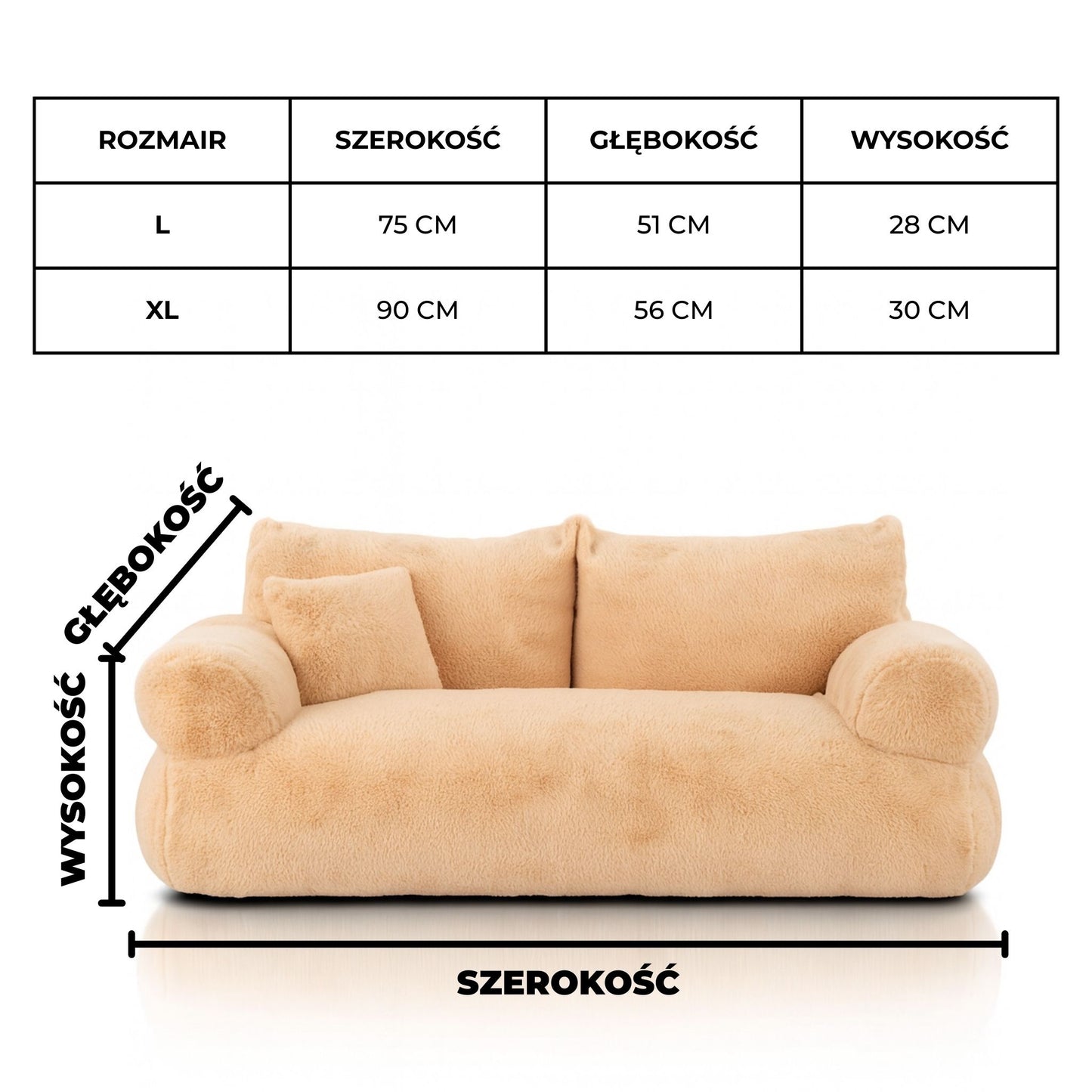 Legowisko luksusowa pluszowa kanapa