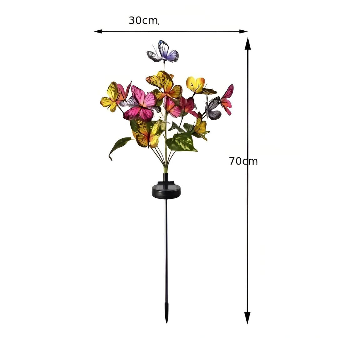 Lampa solarna LED z motylami 2szt