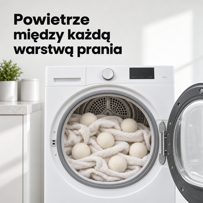 Kule do suszarki wełniane - 6 sztuk