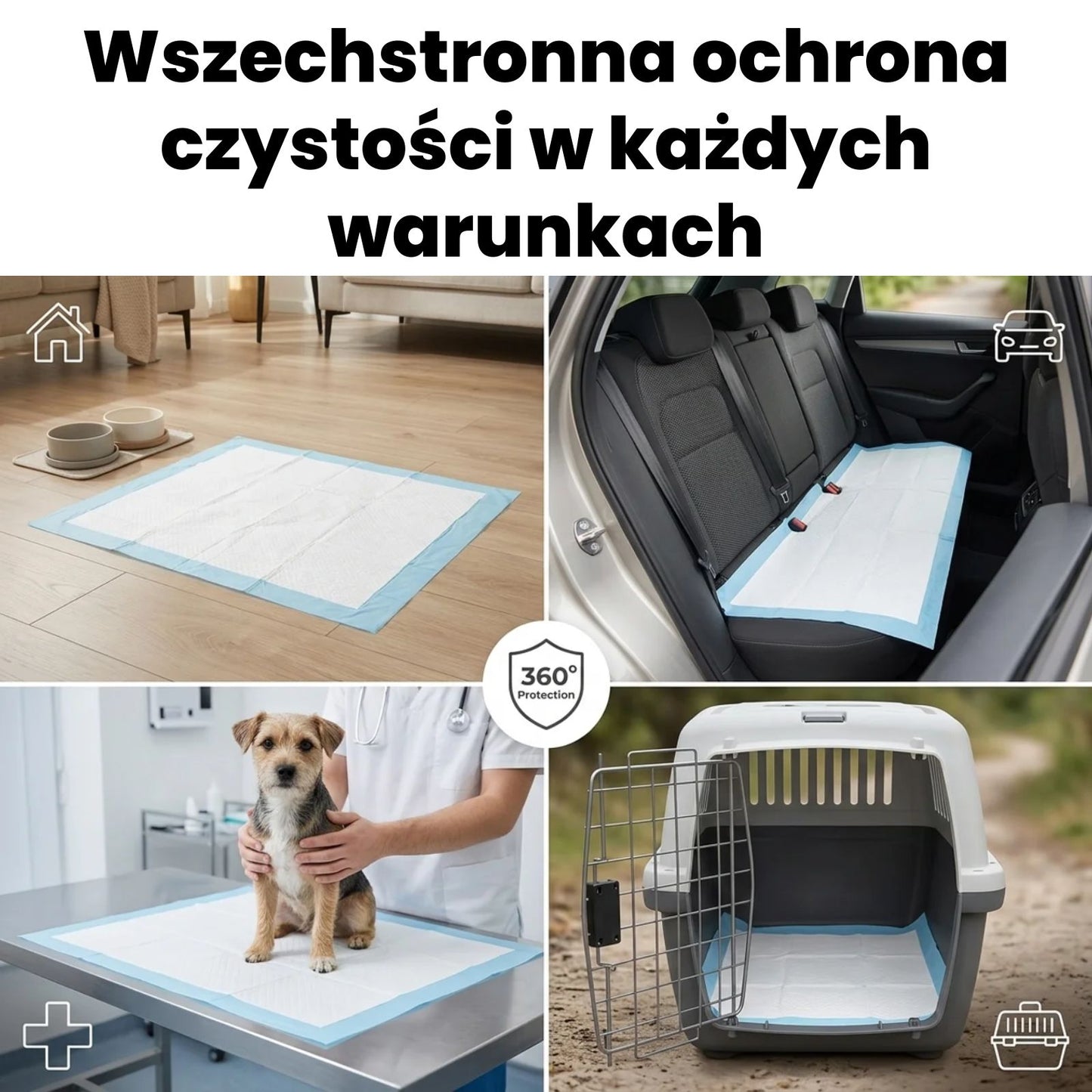 Podkłady higieniczne dla zwierząt 60×60 cm 40 szt