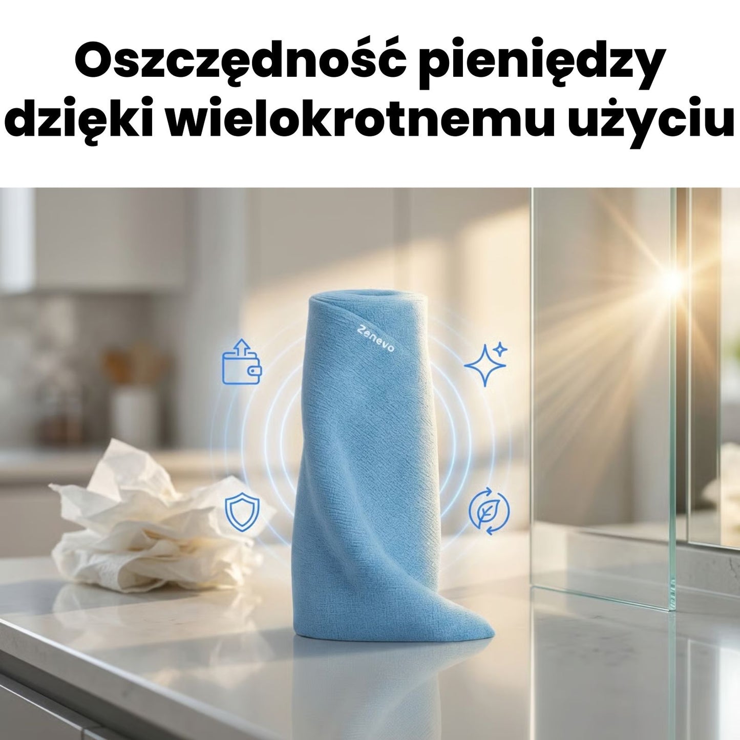 Ściereczki z mikrofibry na rolce 20szt