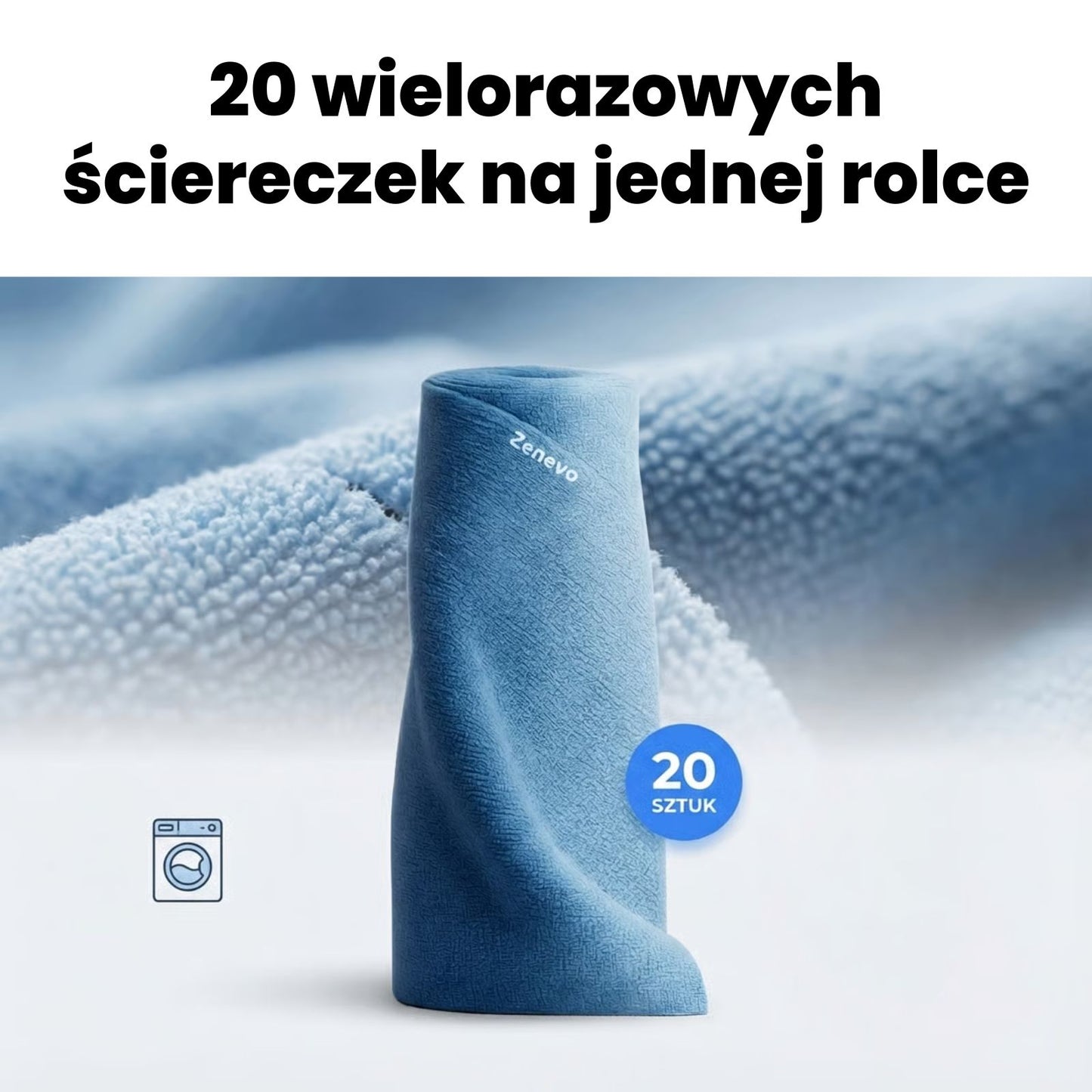 Ściereczki z mikrofibry na rolce 20szt