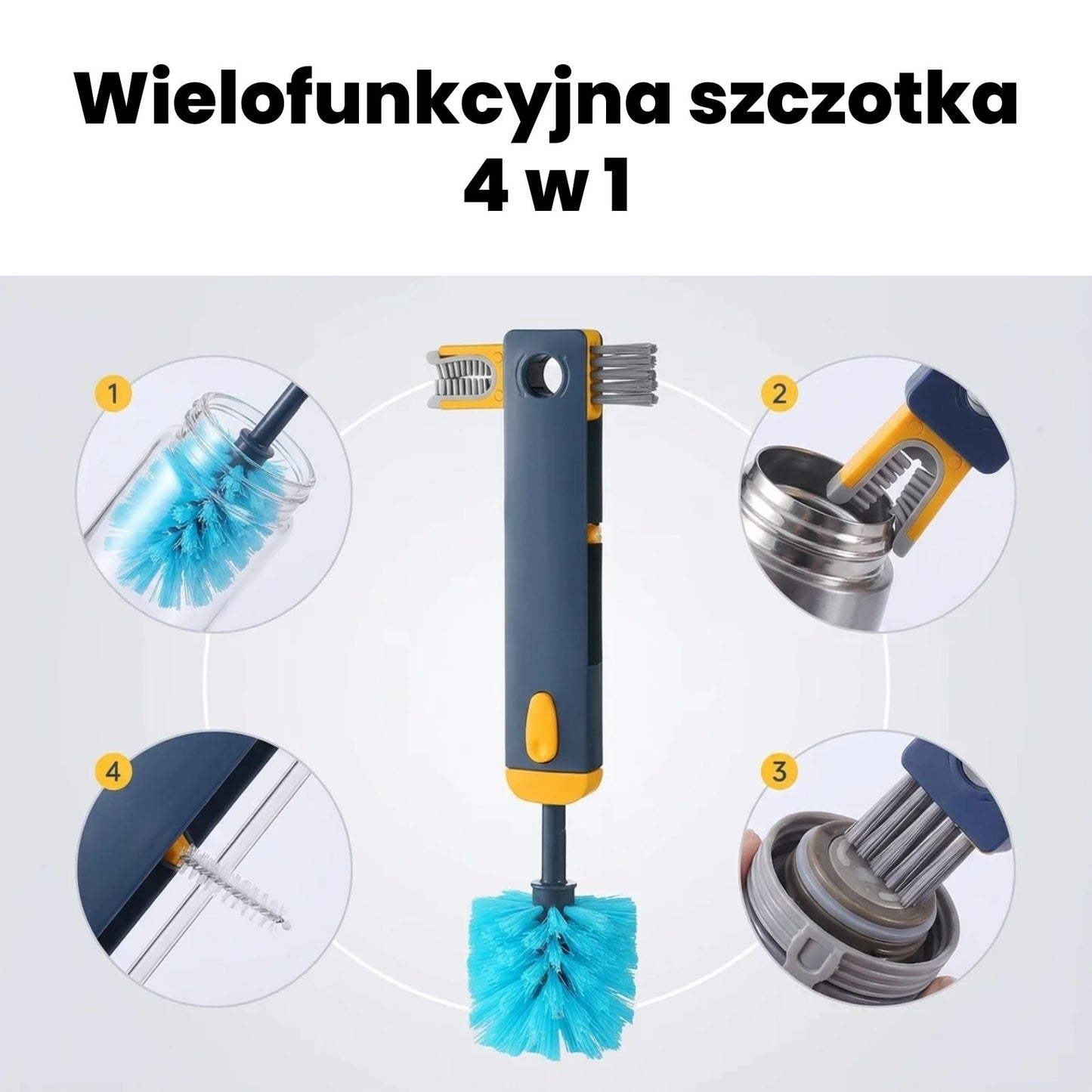 Szczotka do czyszczenia butelek 4w1