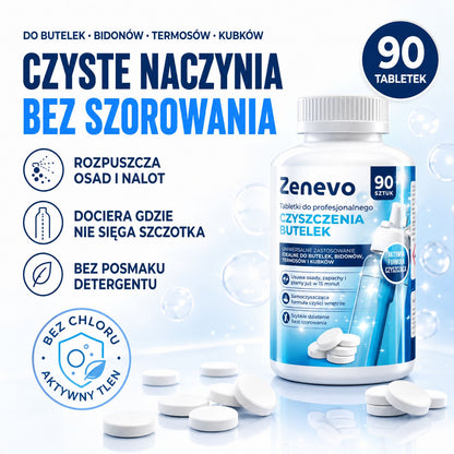 Tabletki do czyszczenia butelek Zenevo - 90 szt