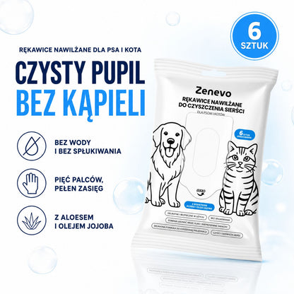Rękawice do mycia psa i kota