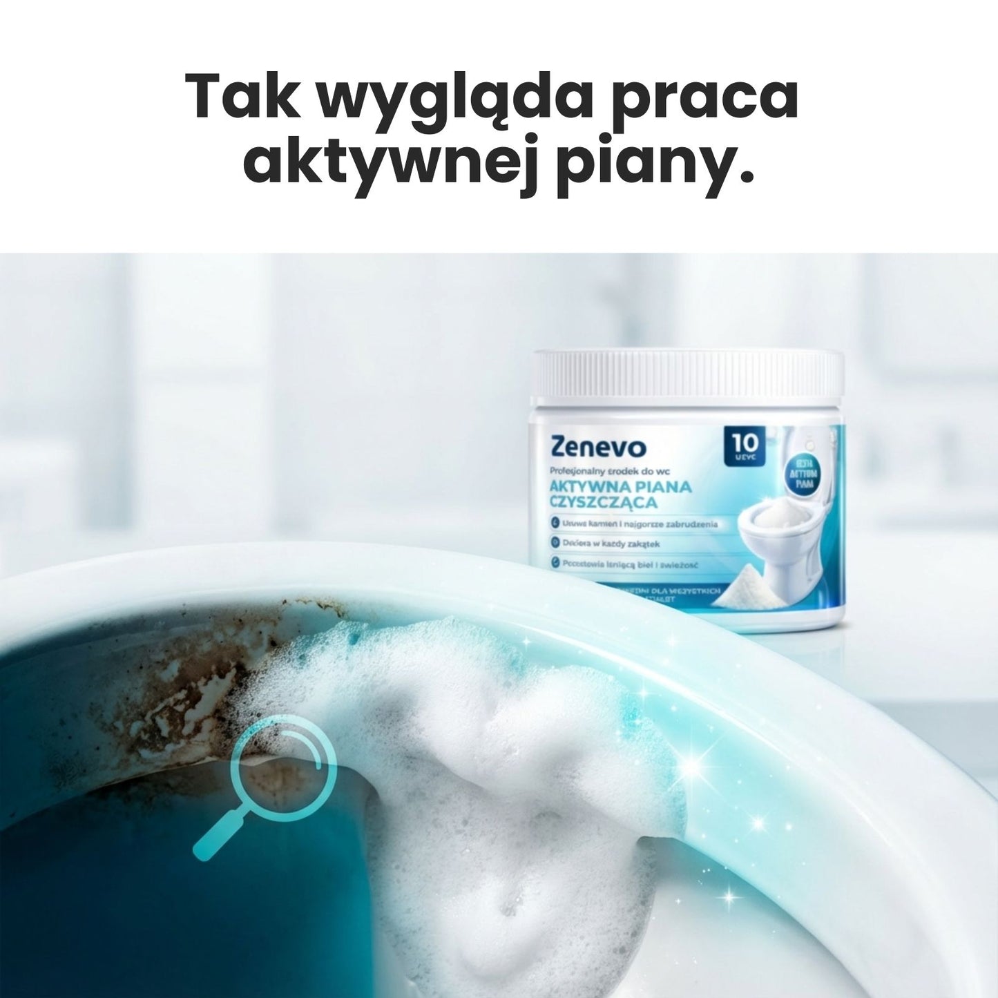 Aktywna Piana do czyszczenia WC Zenevo