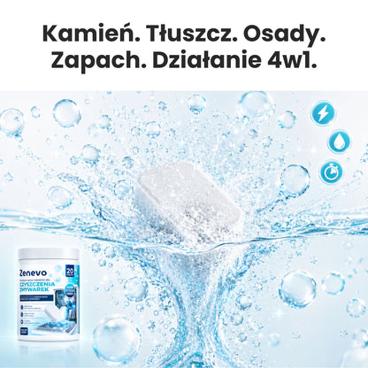 Tabletki do czyszczenia Zmywarki Zenevo - 20 szt