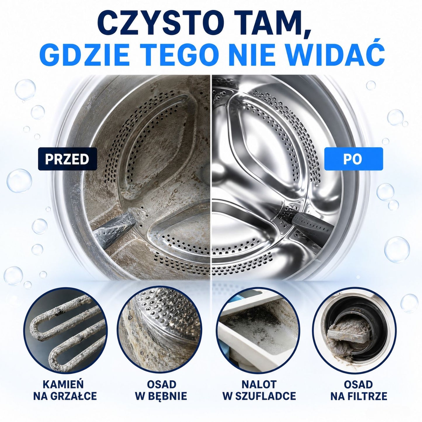 Tabletki do czyszczenia Pralki Zenevo - 42 szt