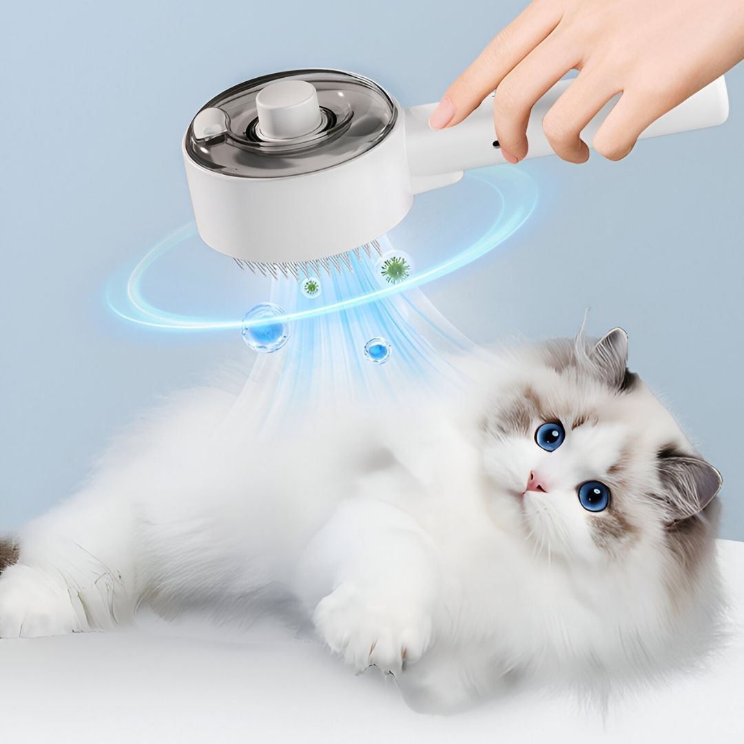 Pet Steamer Pro - Antybakteryjna szczotka z mgiełką do sierści
