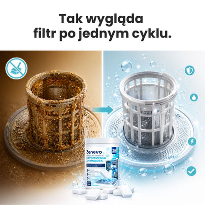 Tabletki do czyszczenia Zmywarki Zenevo - 20 szt
