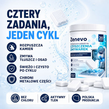 Tabletki do czyszczenia Zmywarki Zenevo - 20 szt