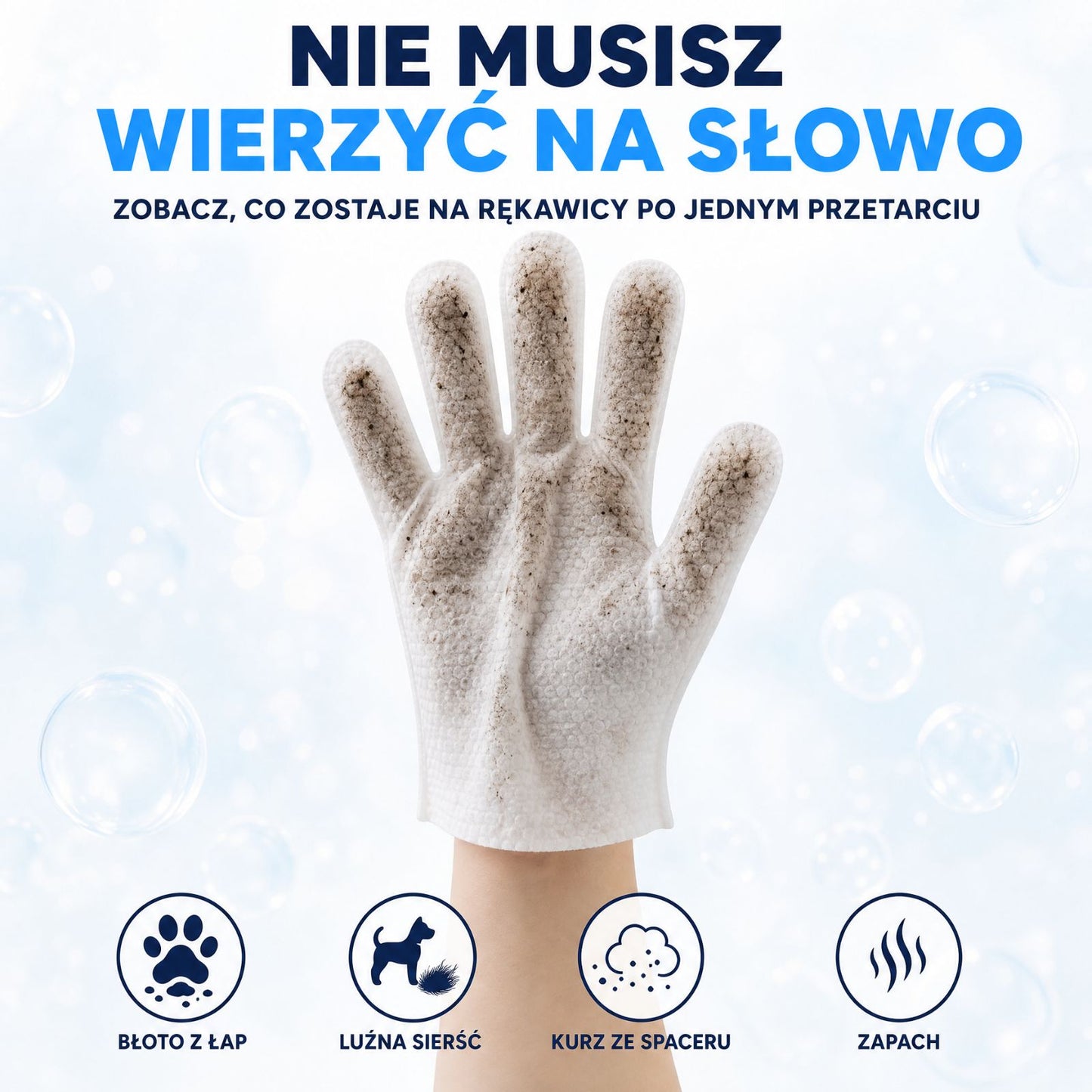 Rękawice do mycia psa i kota