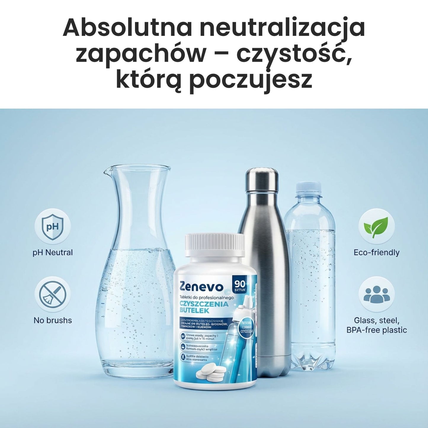 Zenevo - Tabletki do czyszczenia butelek