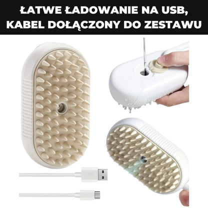 Pet Steamer - Szczotka z mgiełką do sierści