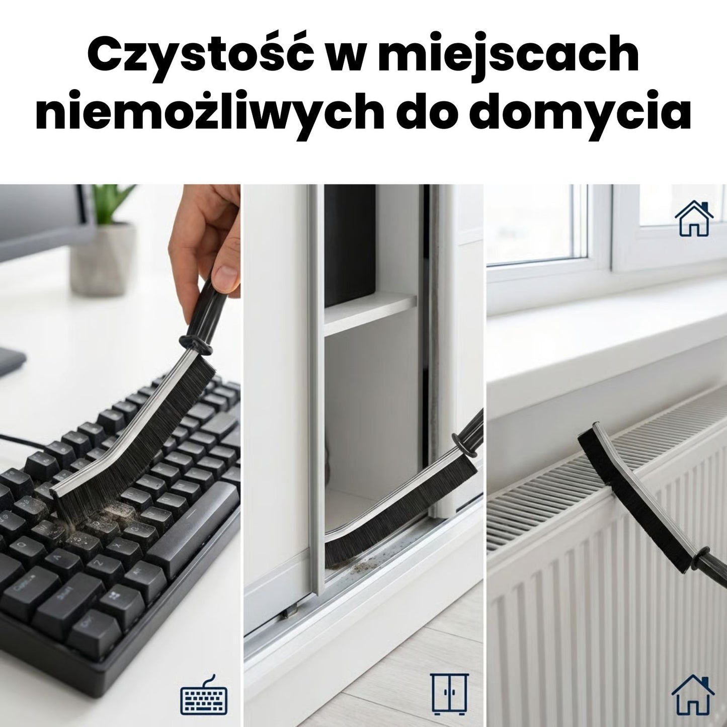 Szczotka szczelinowa do czyszczenia 4szt