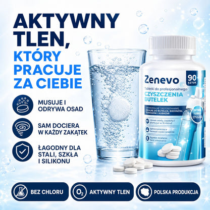 Tabletki do czyszczenia butelek Zenevo - 90 szt