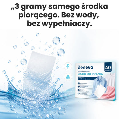 Listki piorące do prania Zenevo 40 szt