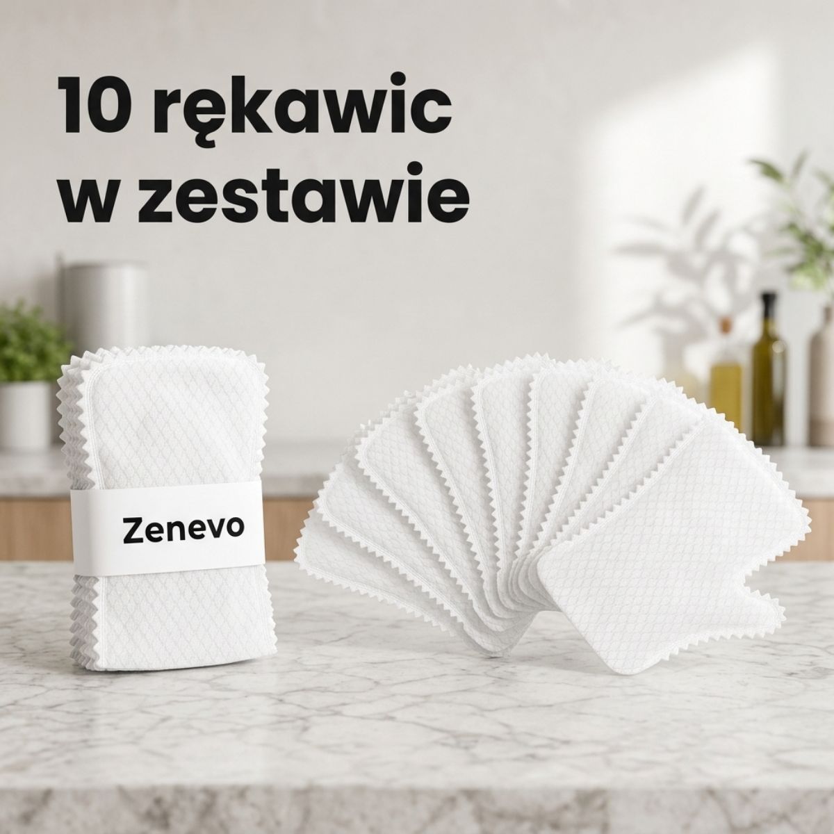 Rękawice z mikrofibry do kurzu - 10 sztuk