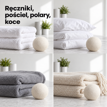 Kule do suszarki wełniane - 6 sztuk