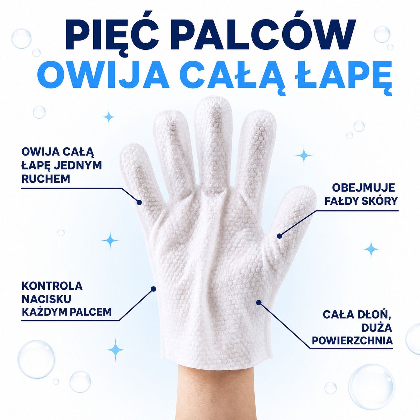 Rękawice do mycia psa i kota