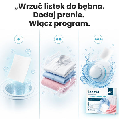 Listki piorące do prania Zenevo 40 szt