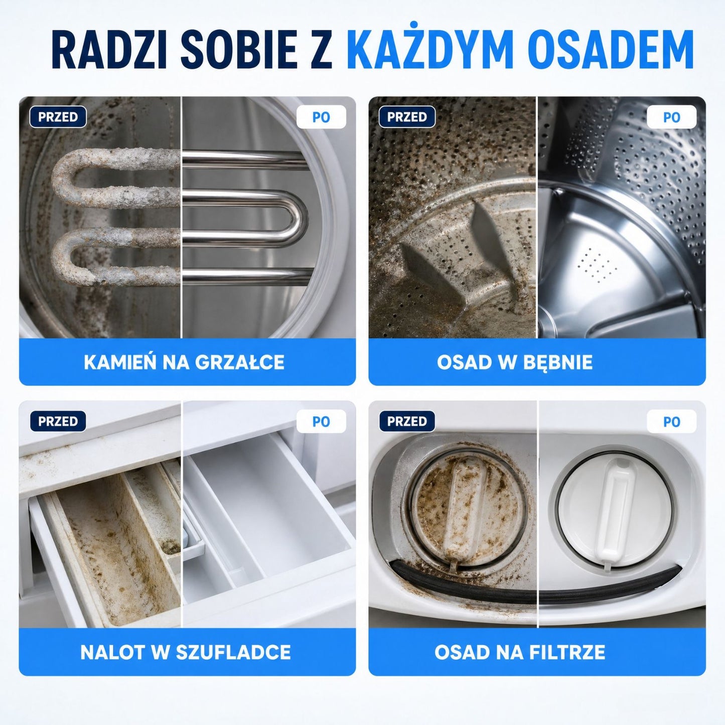 Tabletki do czyszczenia Pralki Zenevo - 42 szt