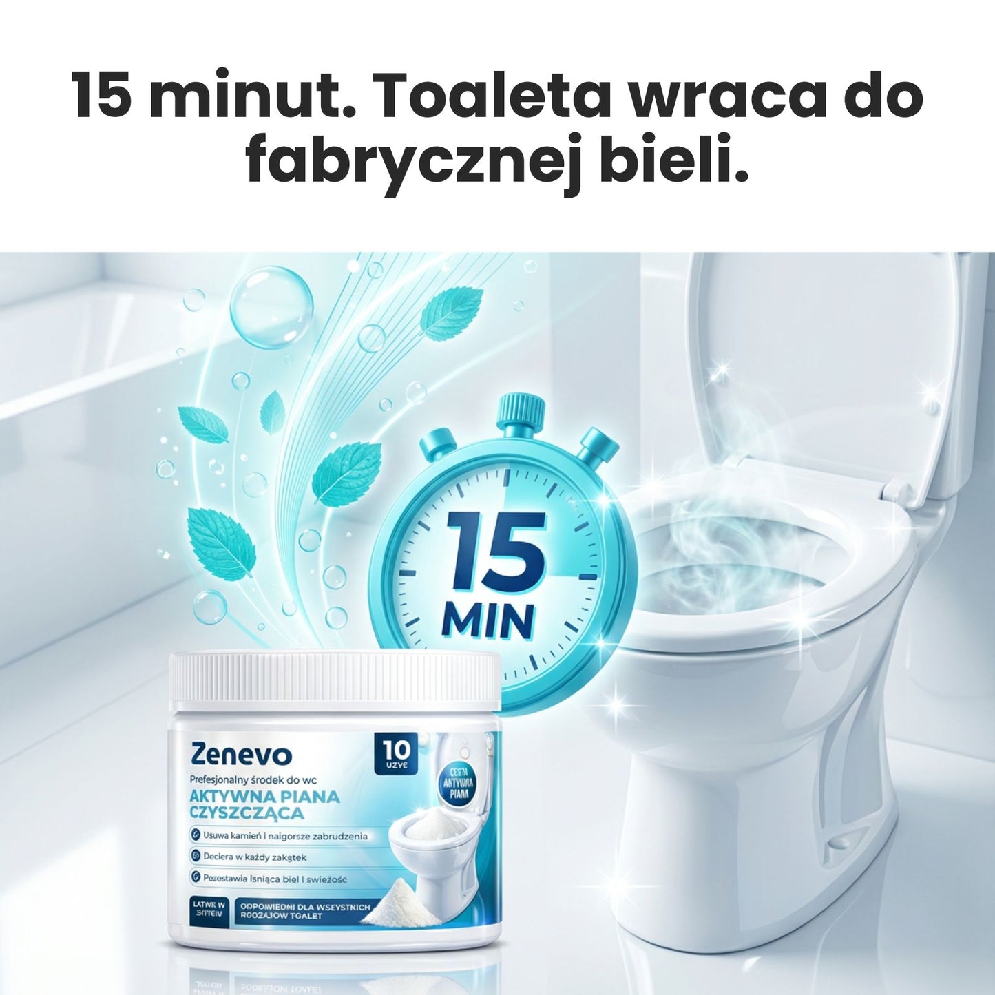Aktywna Piana do czyszczenia WC Zenevo