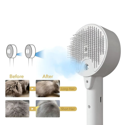 Pet Steamer Pro - Antybakteryjna szczotka z mgiełką do sierści