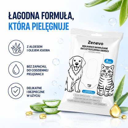 Rękawice do mycia psa i kota