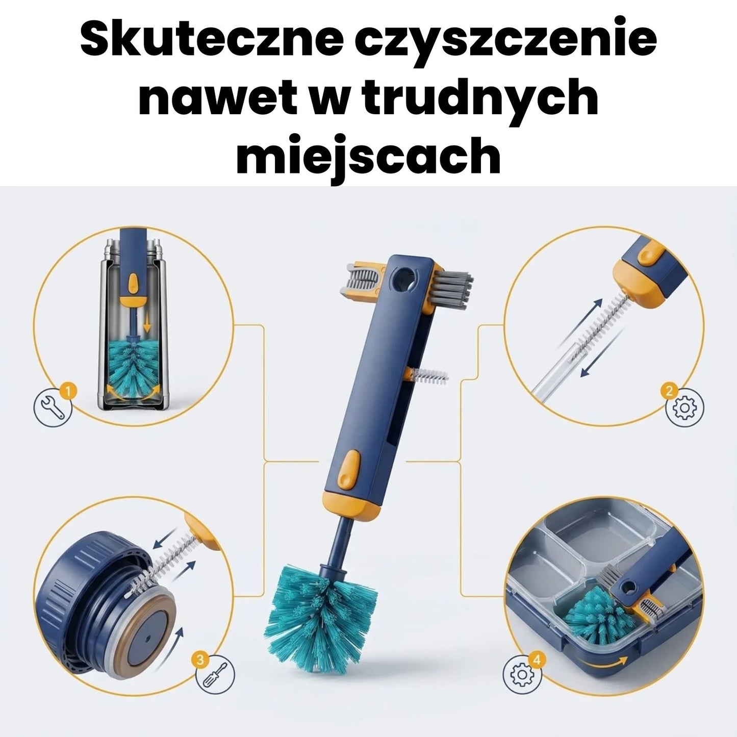 Szczotka do czyszczenia butelek 4w1