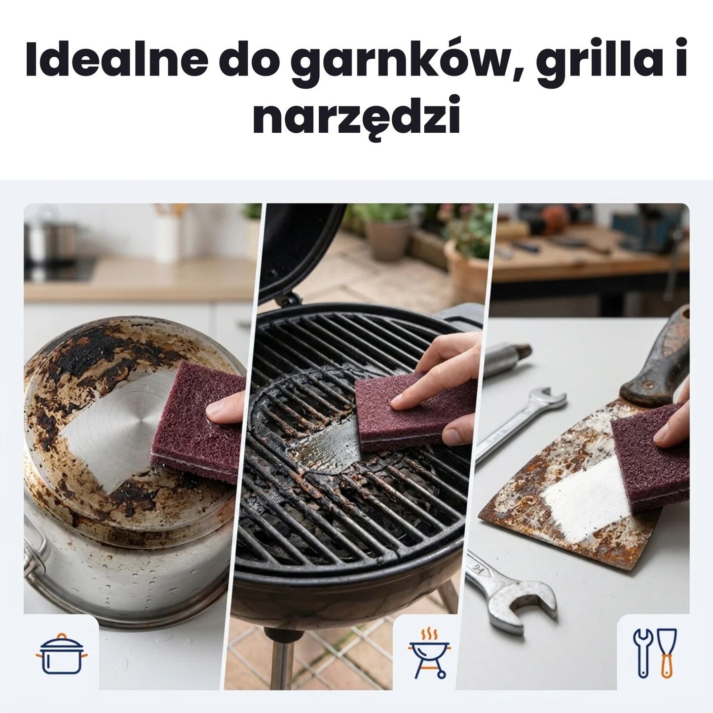 Gąbki do ciężkich zabrudzeń 10szt