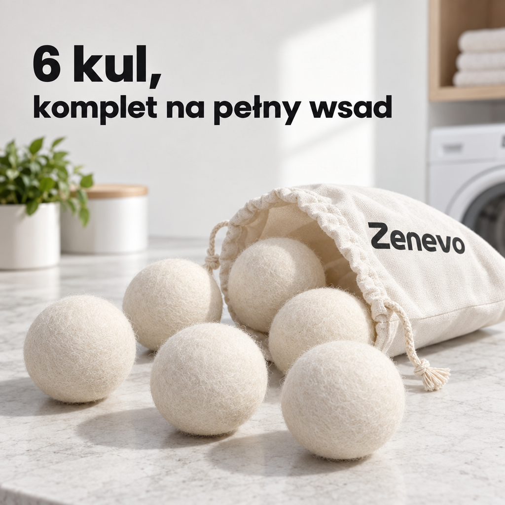 Kule do suszarki wełniane - 6 sztuk