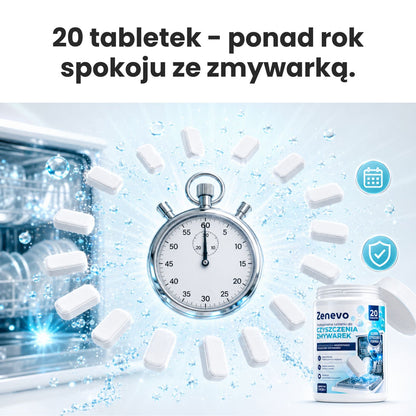 Tabletki do czyszczenia Zmywarki Zenevo - 20 szt
