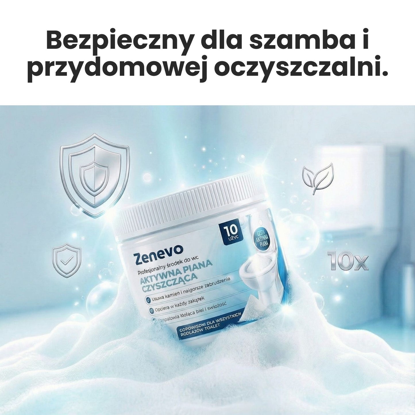 Aktywna Piana do czyszczenia WC Zenevo