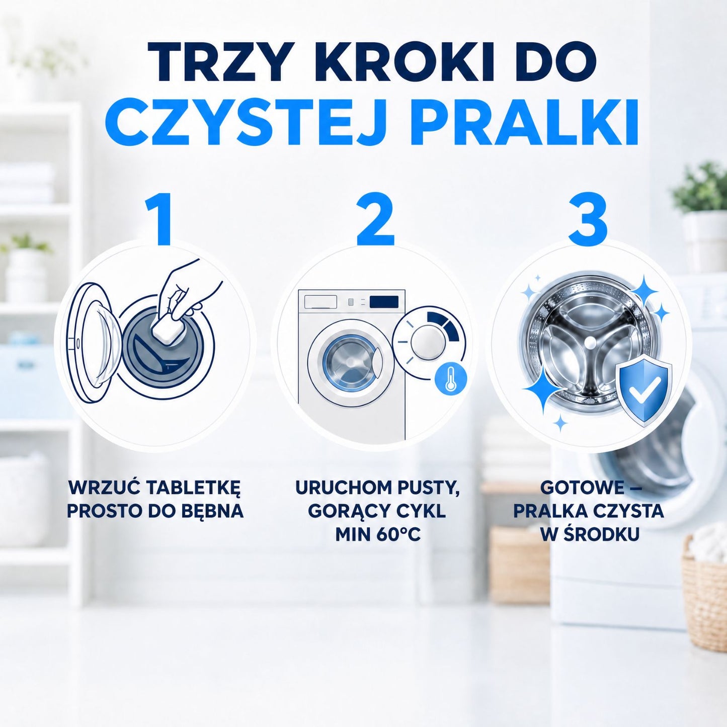 Tabletki do czyszczenia Pralki Zenevo - 42 szt