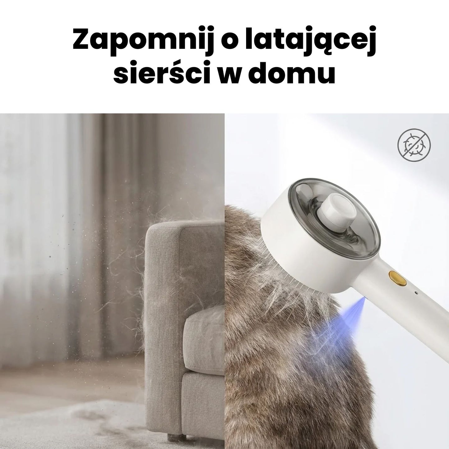 Pet Steamer Pro - Szczotka do sierści 3w1