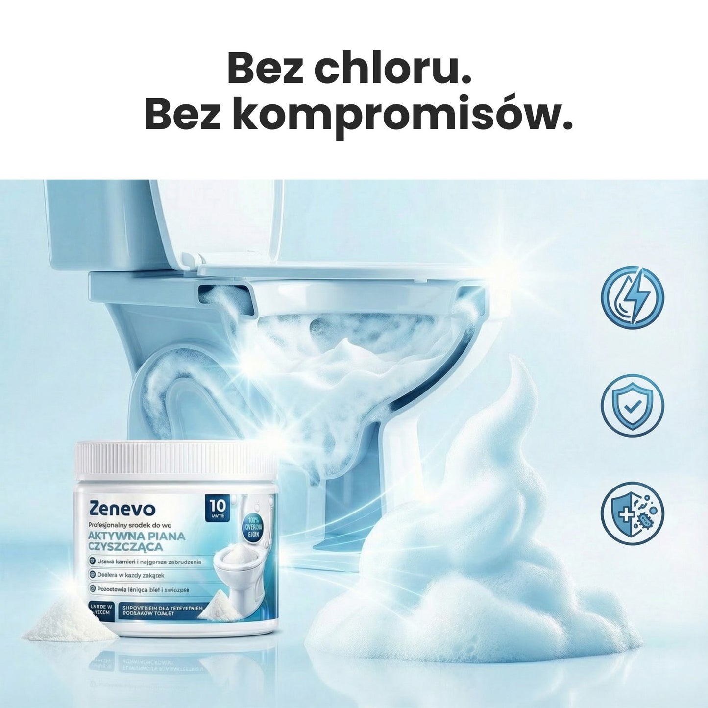 Aktywna Piana do czyszczenia WC Zenevo