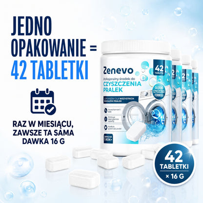 Tabletki do czyszczenia Pralki Zenevo - 42 szt