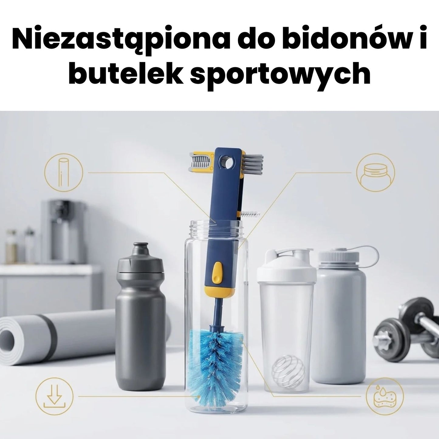 Szczotka do czyszczenia butelek 4w1