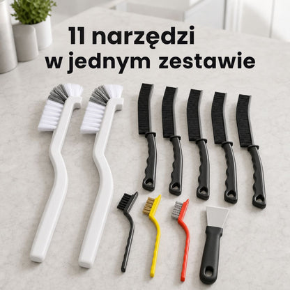 Zestaw szczotek do fug i szczelin 11 elementów