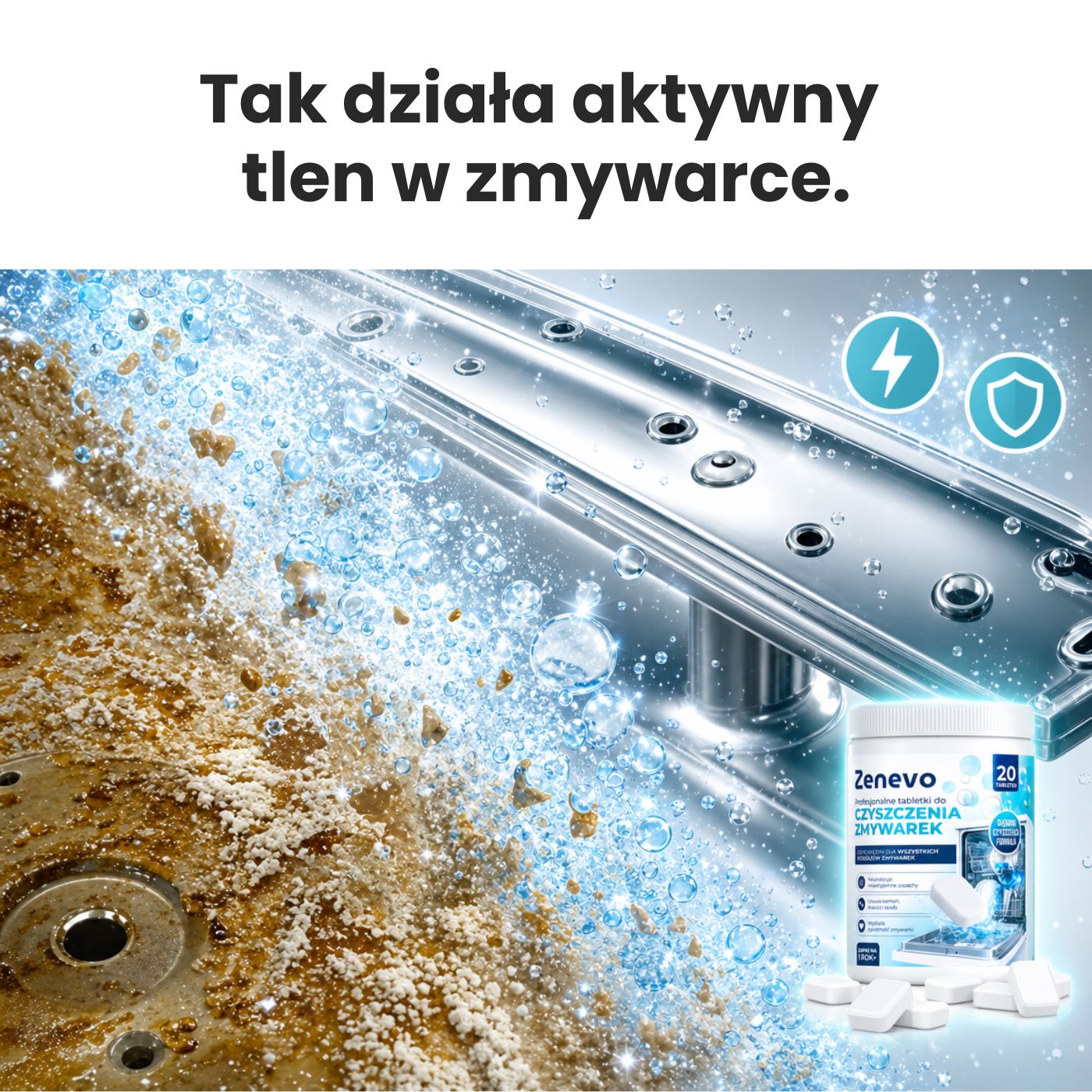 Tabletki do czyszczenia Zmywarki Zenevo - 20 szt