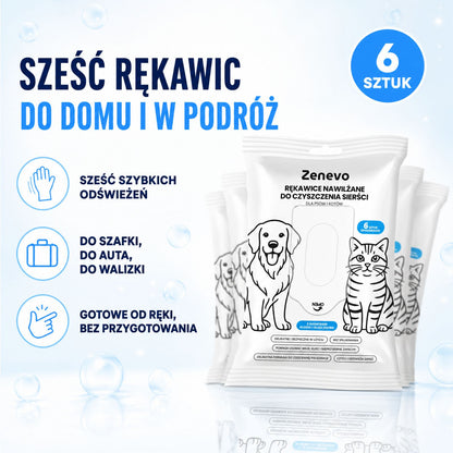 Rękawice do mycia psa i kota