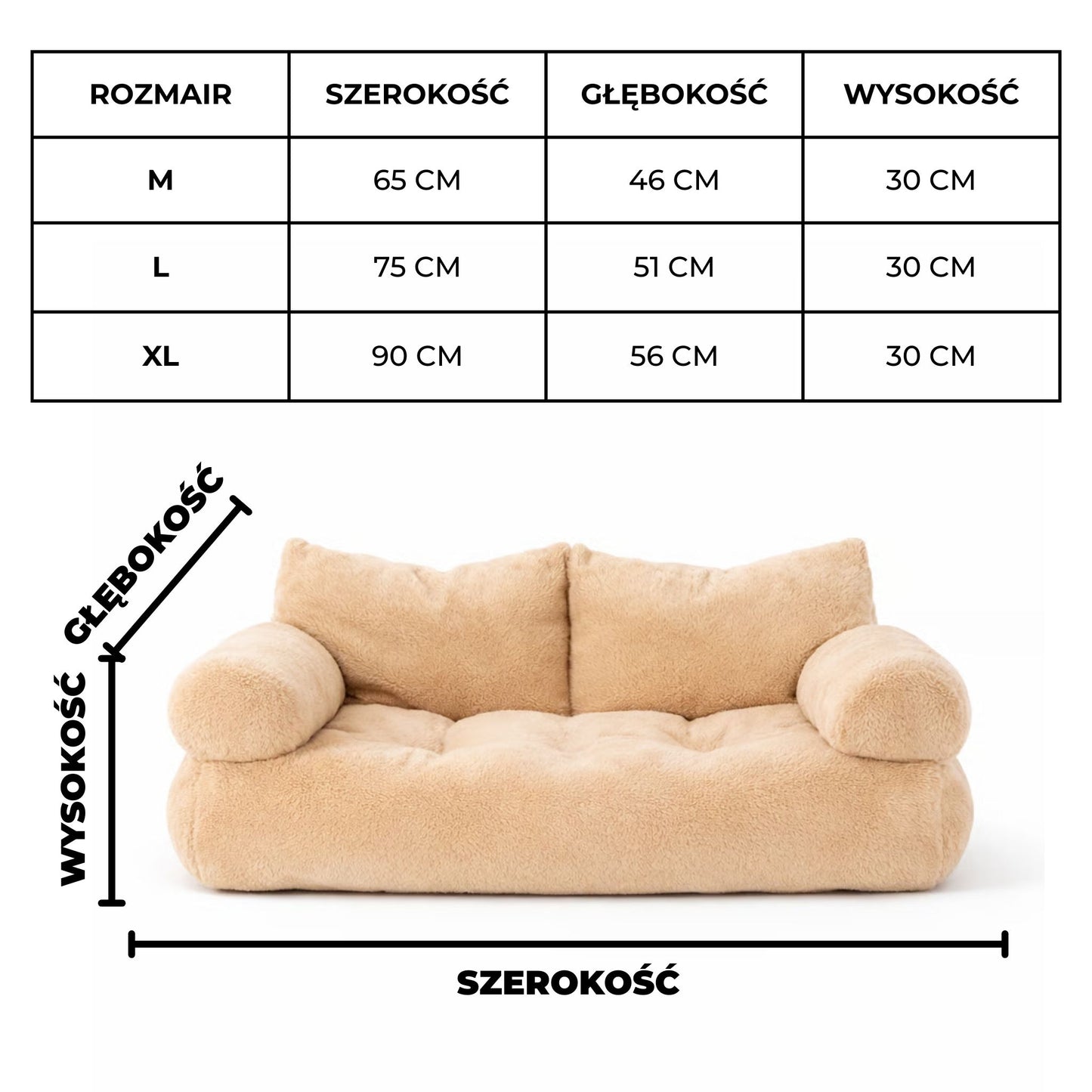 Legowisko luksusowa pluszowa kanapa