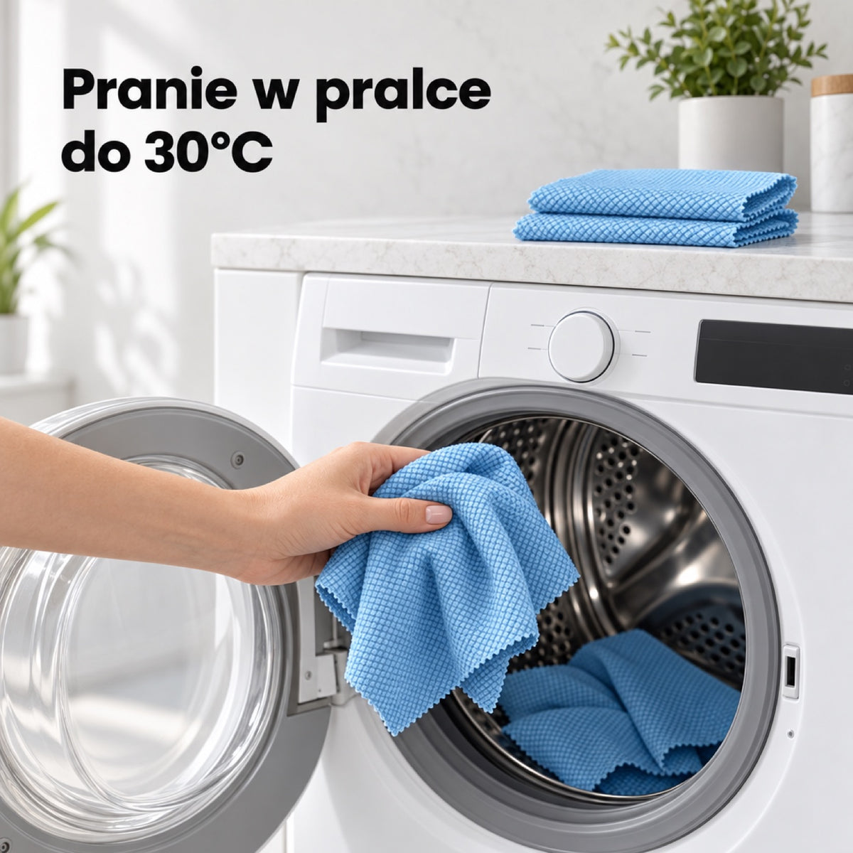 Magiczne ściereczki wkładane do pralki, pranie do 30°C