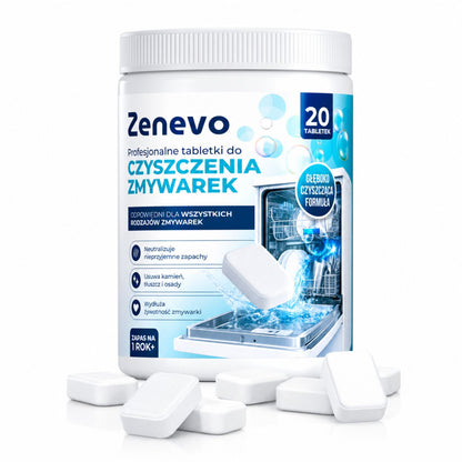 Tabletki do czyszczenia Zmywarki Zenevo - 20 szt