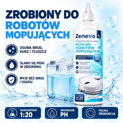 Płyn zrobiony do robotów mopujących, koncentrat 1:20 o neutralnym pH