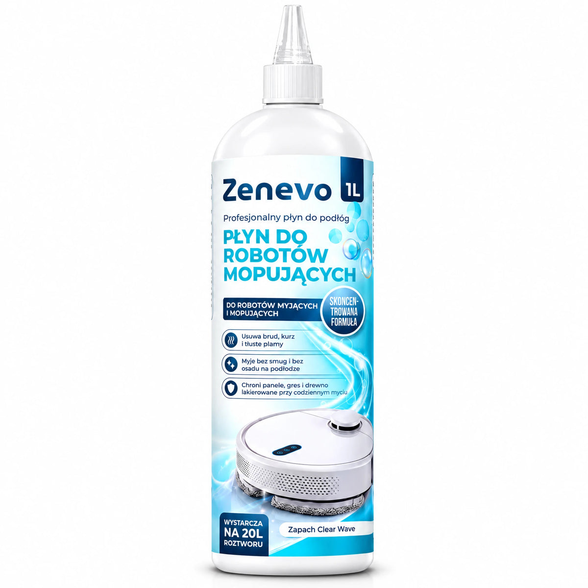 Płyn do robotów mopujących Zenevo, koncentrat 1:20, butelka 1000 ml